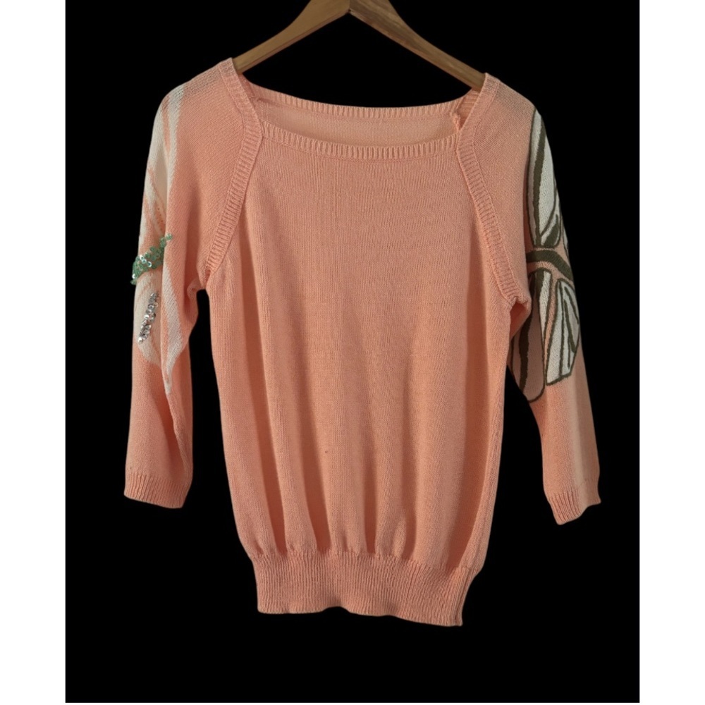 Vintage Dragonfly Lightweight Knit Sweater